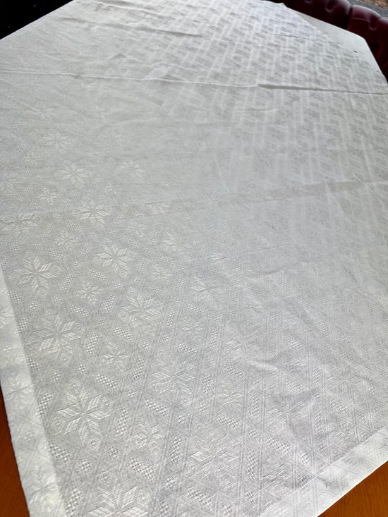 100% Linen White Table cloth