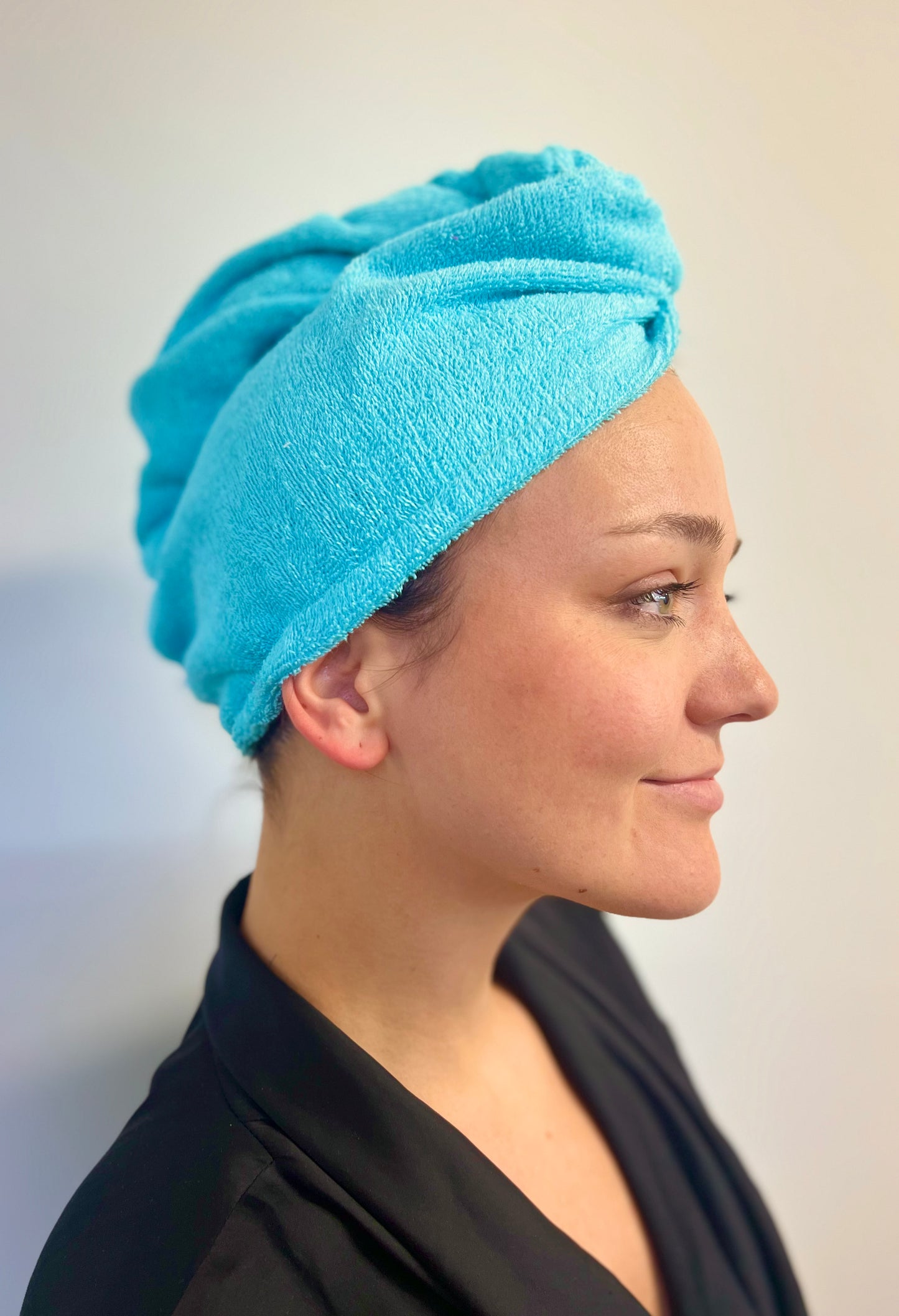 Load image into Gallery viewer, Sea blue Head Wrap &amp;amp; Face cloth
