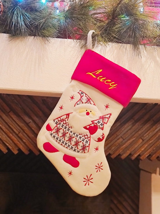 Christmas Stocking Nordic Style Santa
