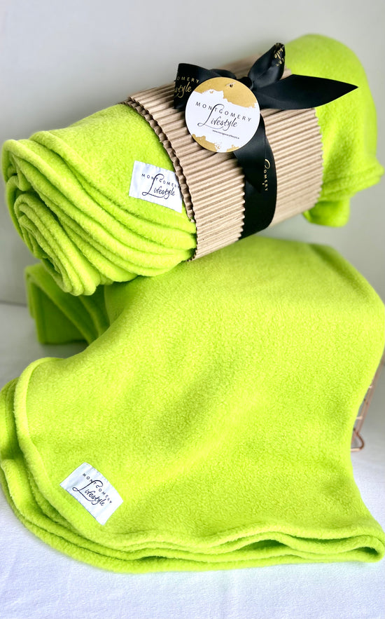 Lime Green Blanket Set